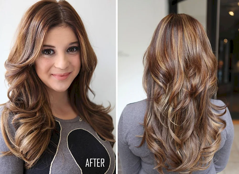 Balayage hair colouring