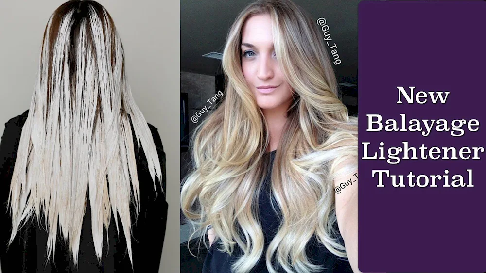 Balayage hair colouring technique