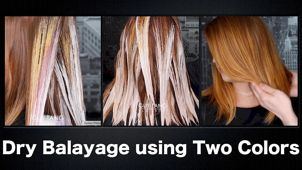 Balayage hair colouring