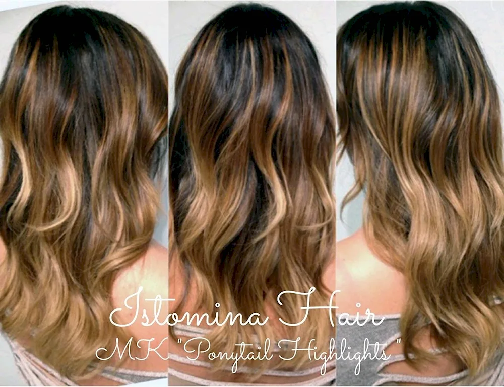 Dark blonde balayage