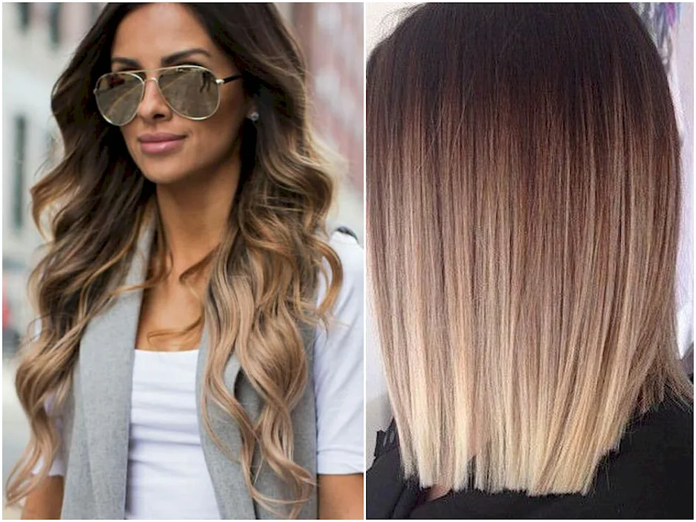Balayage colouring hair