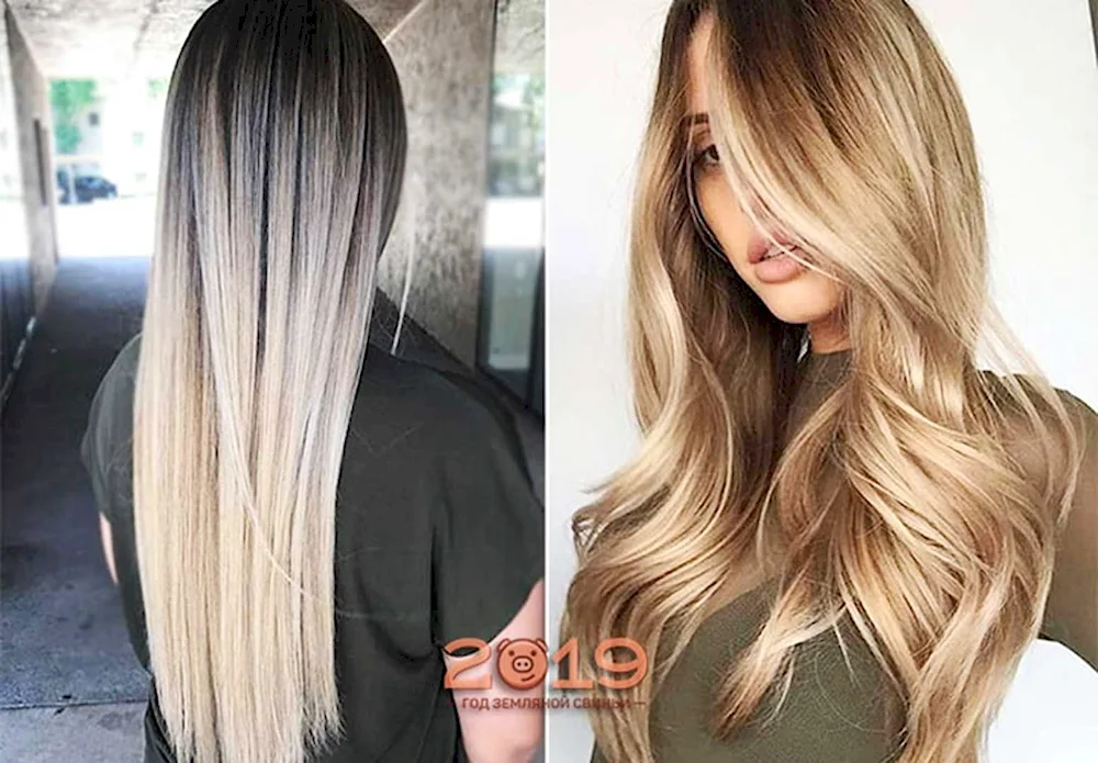 Balayage ombré shatush hair colouring