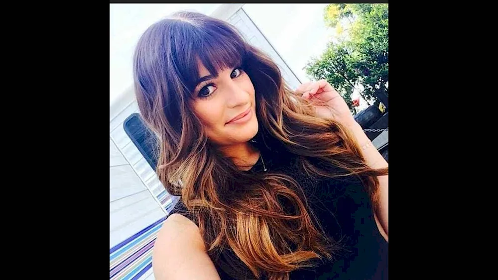 Balayage with bangs