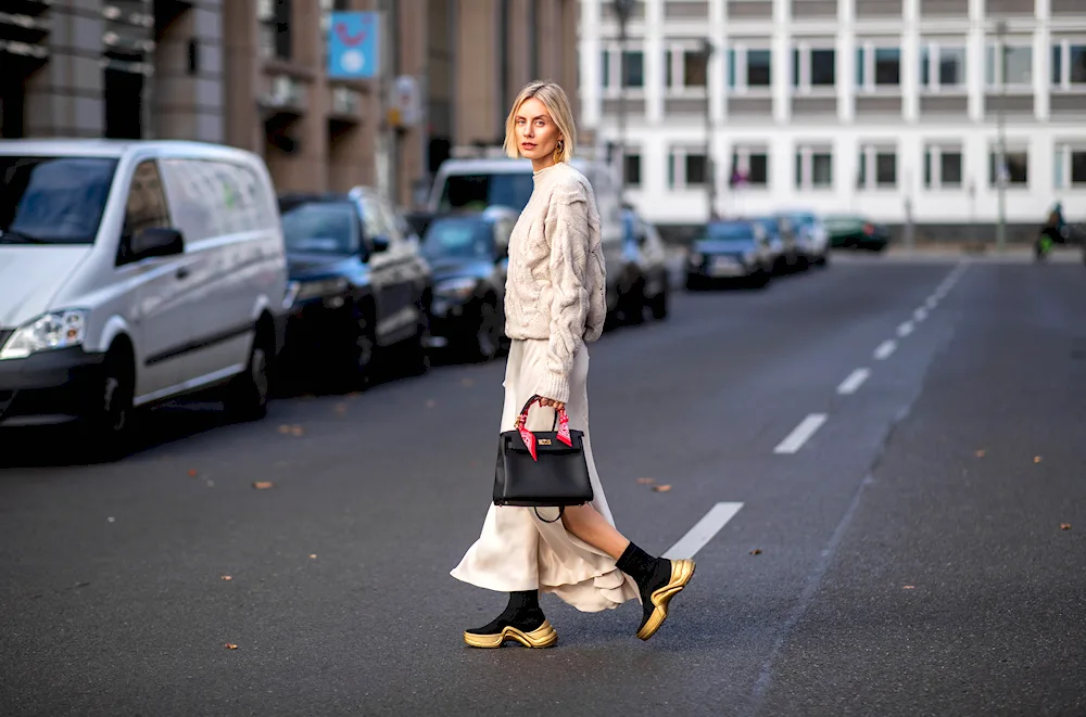 Balenciaga trainers street style