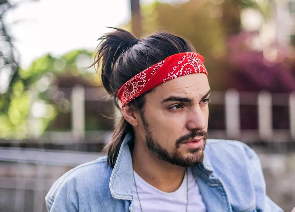 Bandana with cap