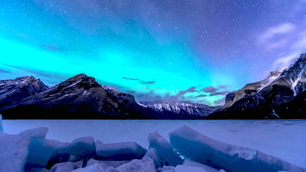 Banff Lake Northern Lights Northern Lights