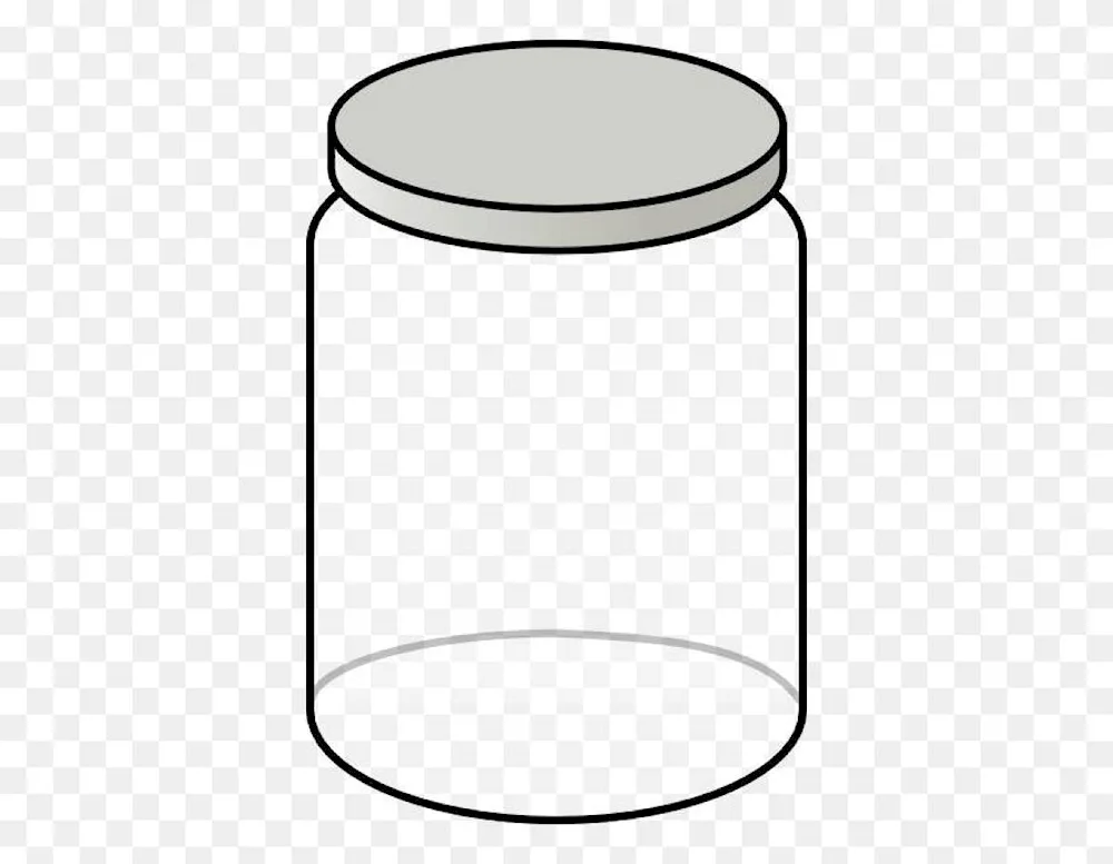 Glass jar glass jar outline