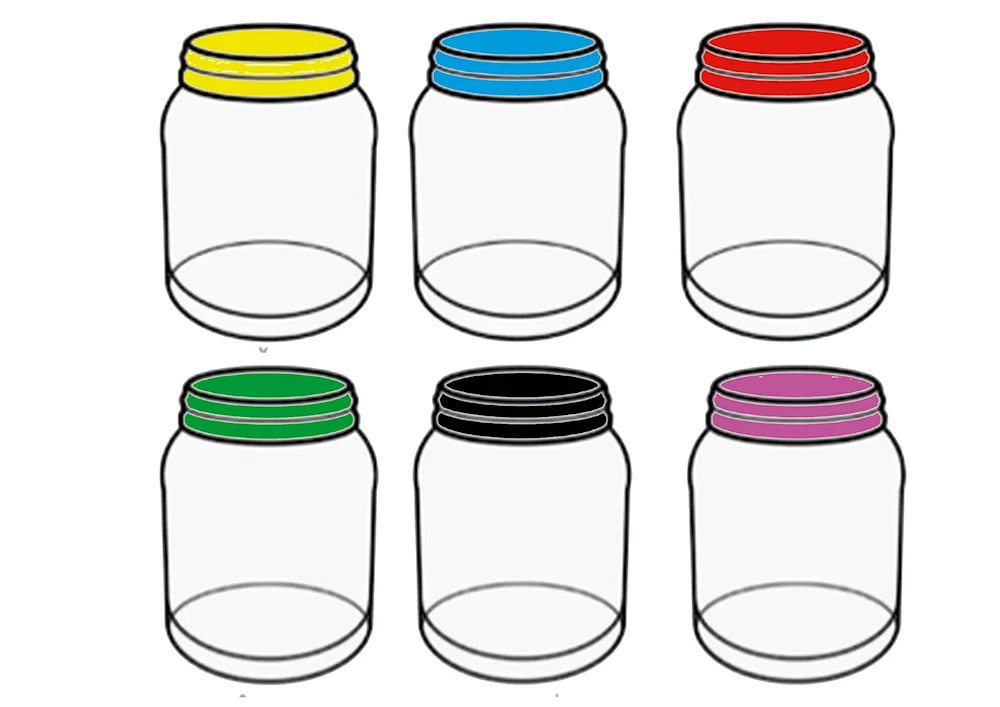 Jam jar colouring