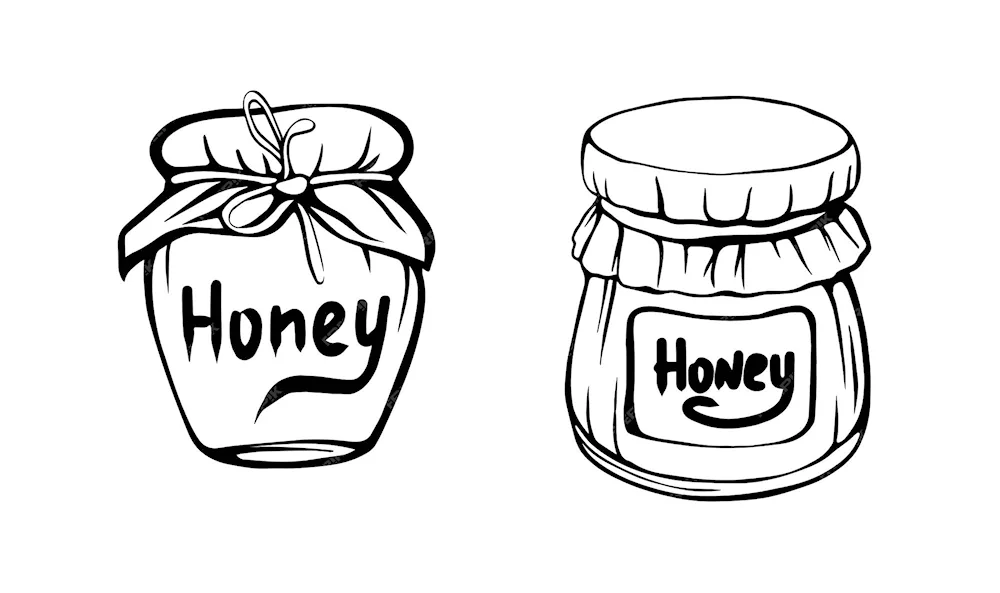 Jam jar drawing for kids