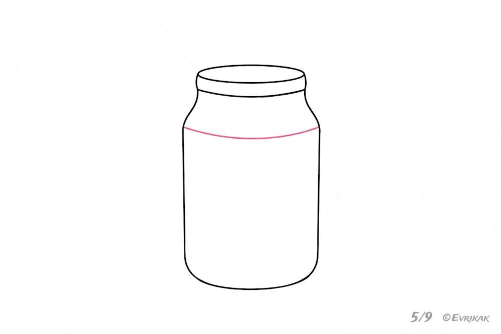 Jam jars template for drawing