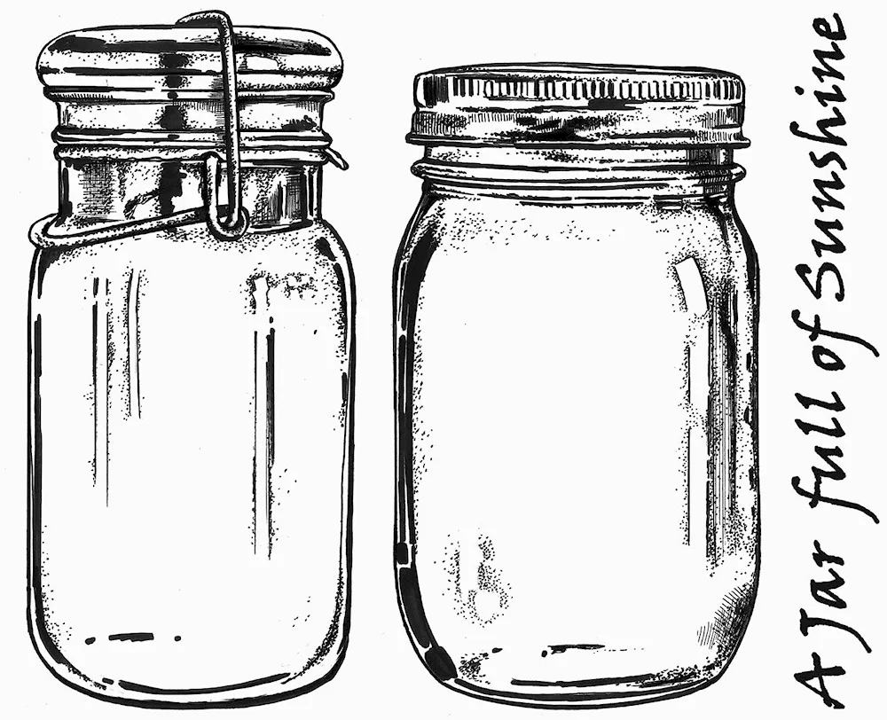 Vitamin jar stencil