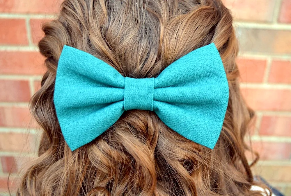 Bow hairstyle for long hair