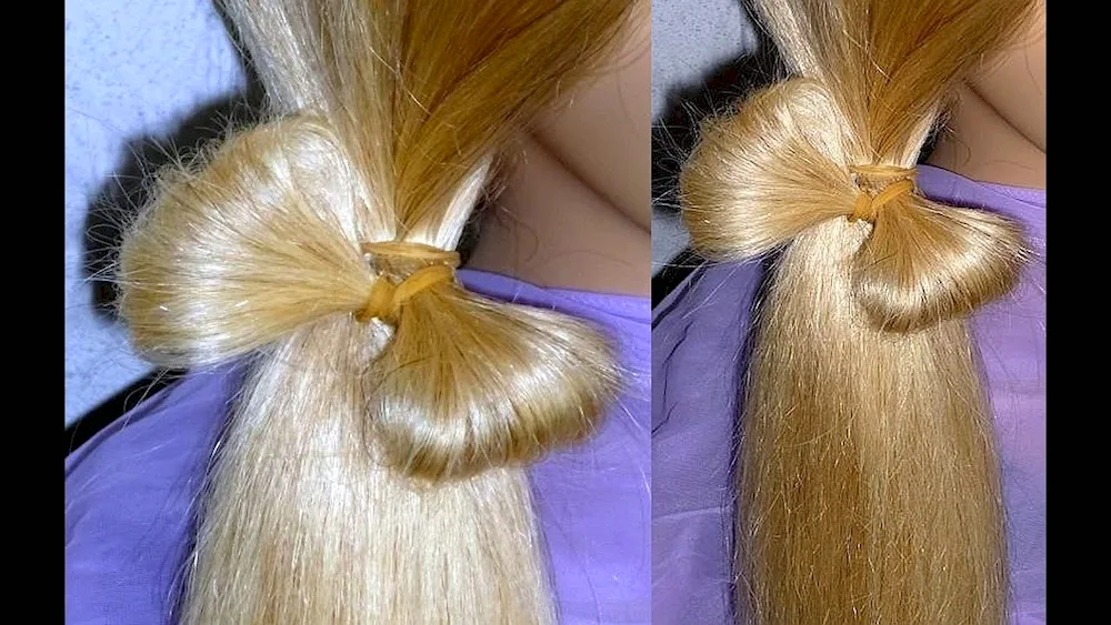 Hair bow hairstyle