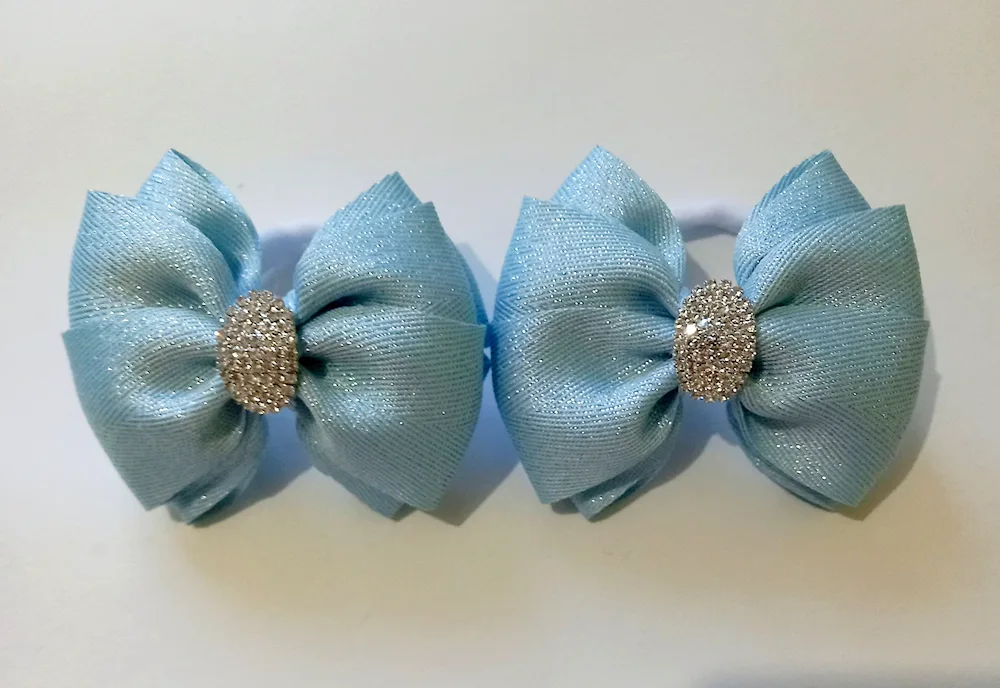 Banty bows made of tulle with boutine