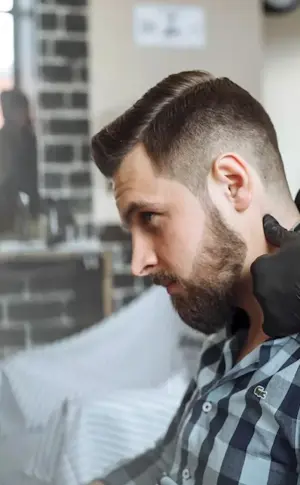 Oldboy barbershop beard haircut