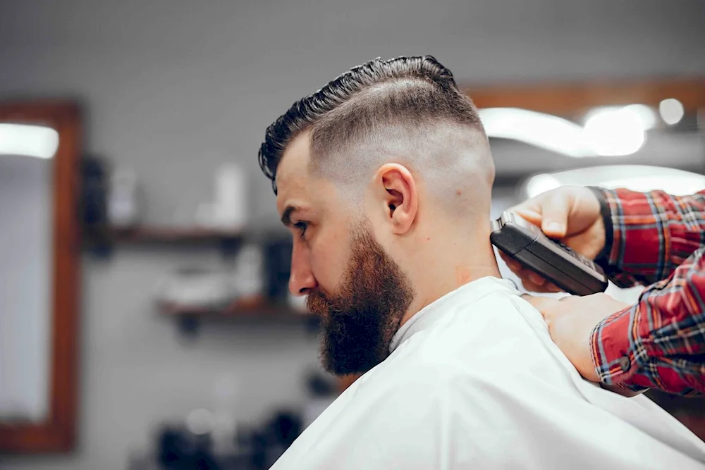 Barbershop haircut fade