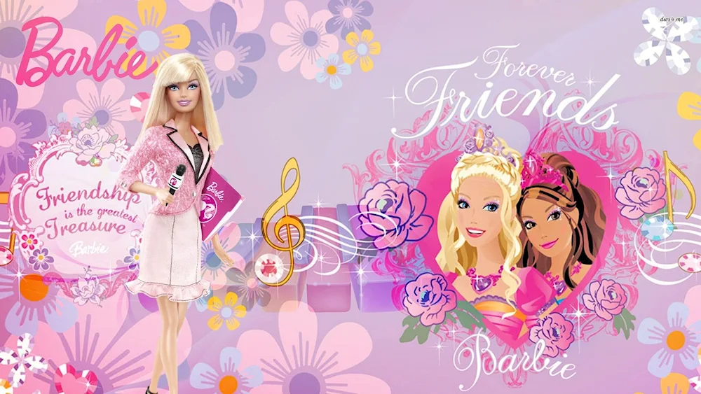 Barbie background for girl