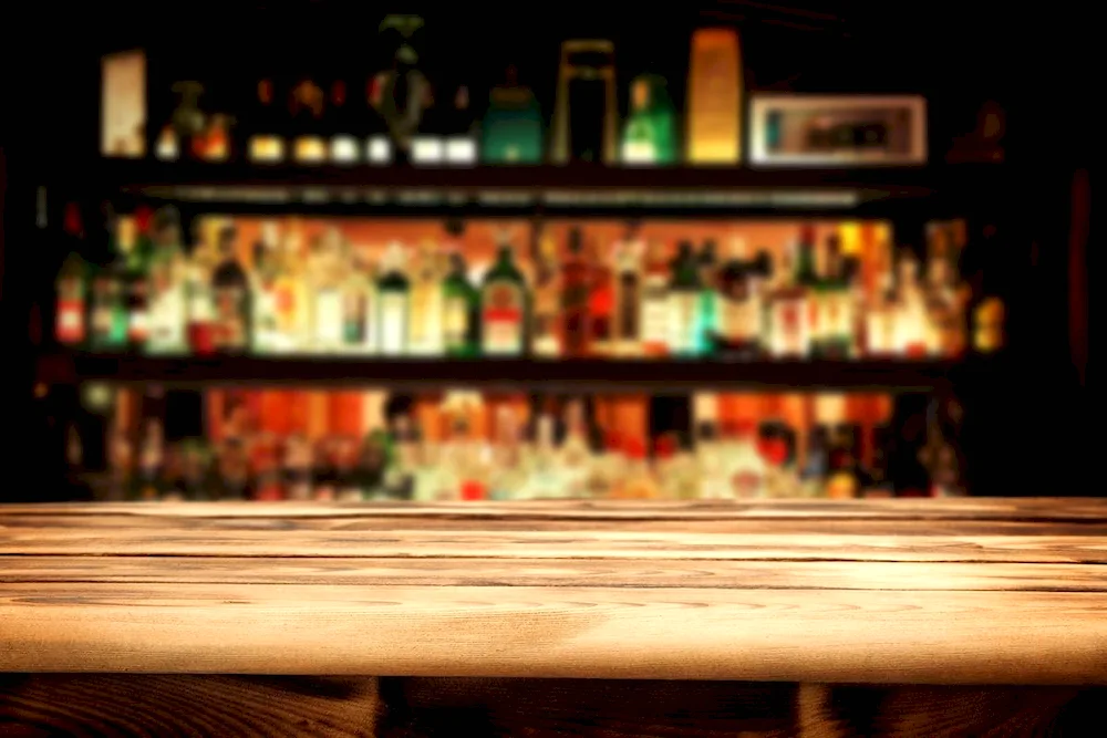 Bar counter for photoshop in a bar