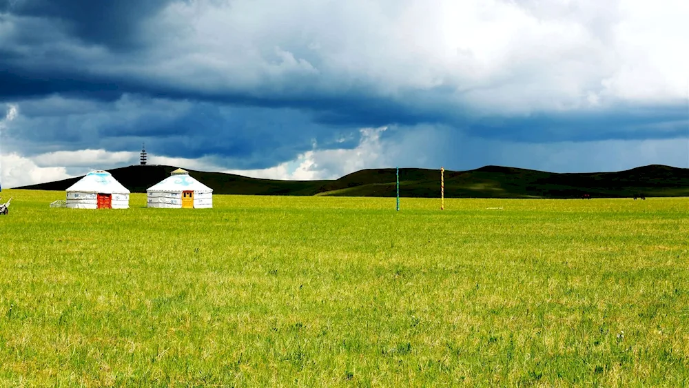 Bashkiria yurt yurt steppe mountains