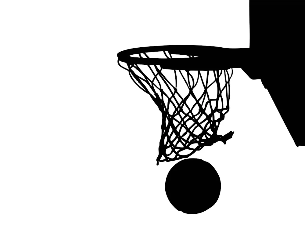 Basketball ring vector from below