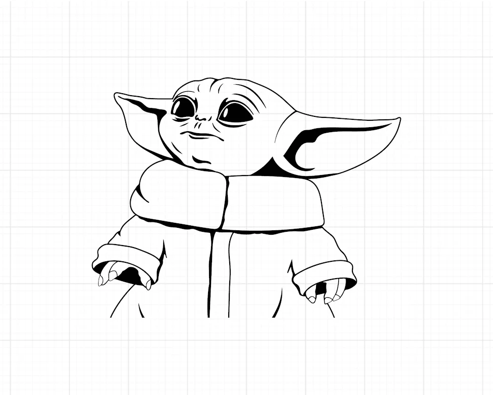 Baby yoda drawing