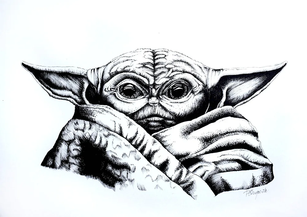 Baby yoda sketch