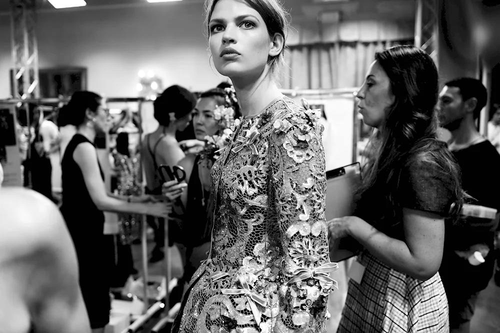 Backstage of the fashion show