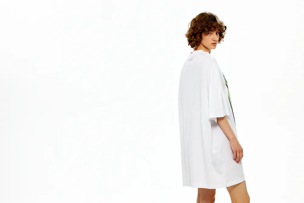 White Oversize Street Style shirt