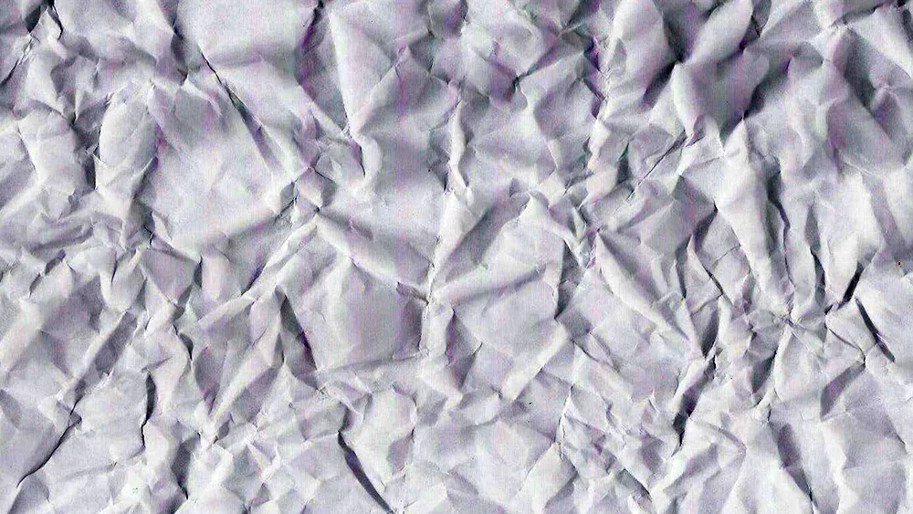 White crumpled paper