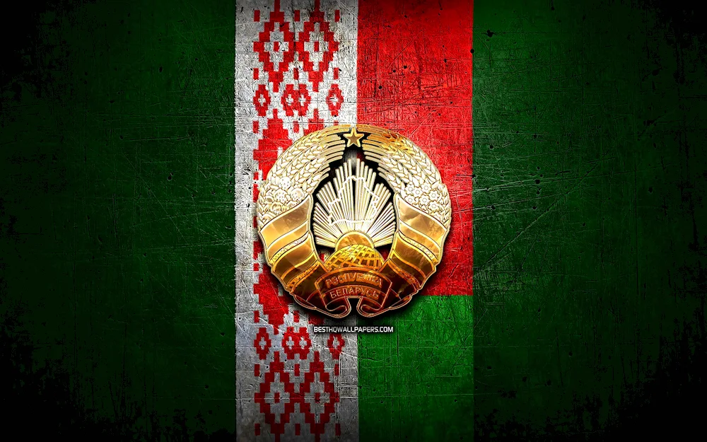 Belarusian flag and emblem