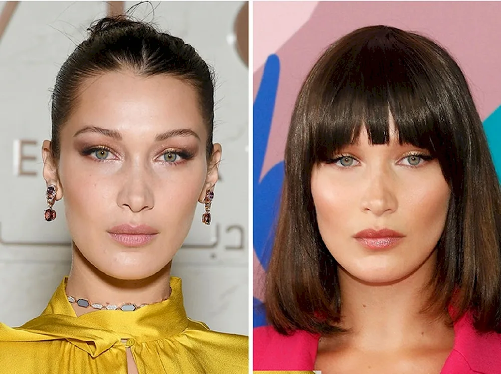 Bella Hadid with bangs
