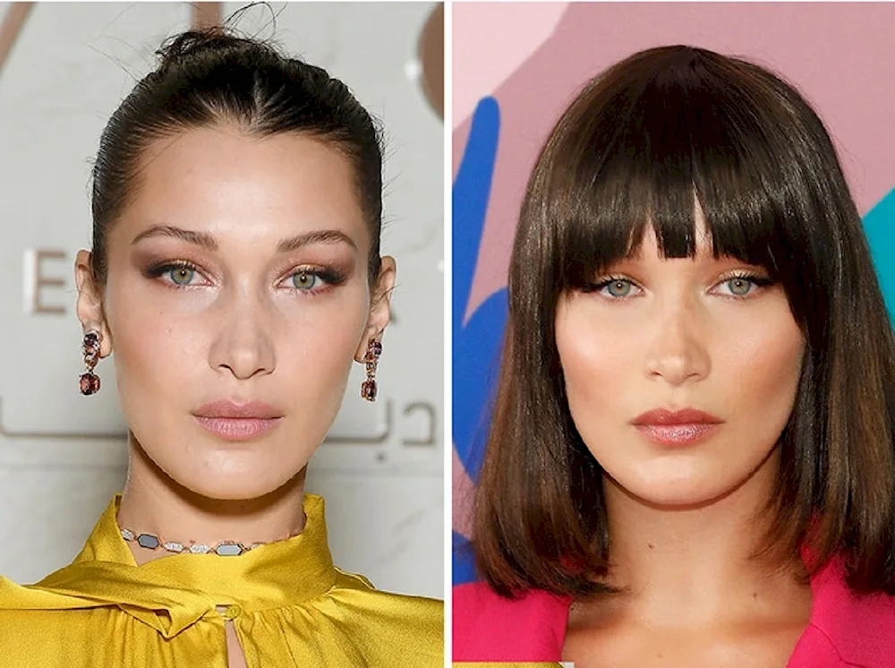 Bella Hadid with bangs