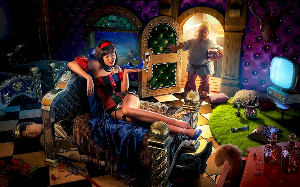 Snow White and the Seven Dwarfs realistic art