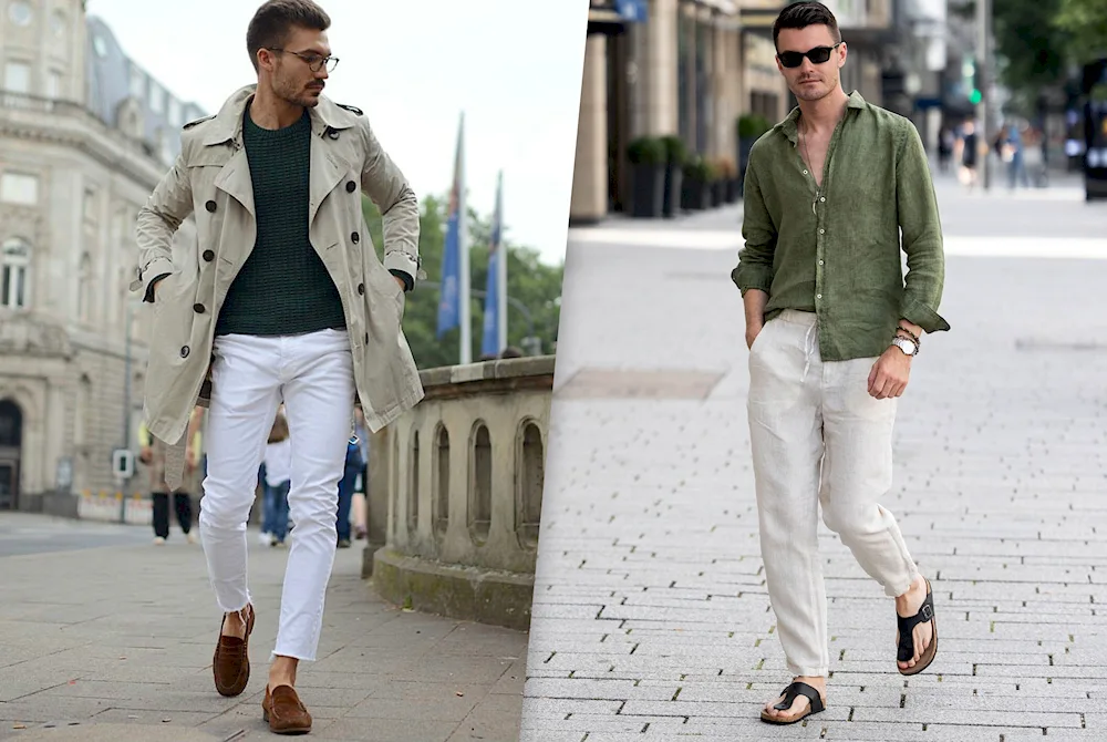 White jeans for men with what to wear