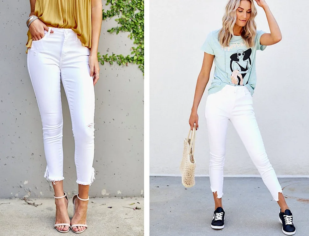 White jeans for women