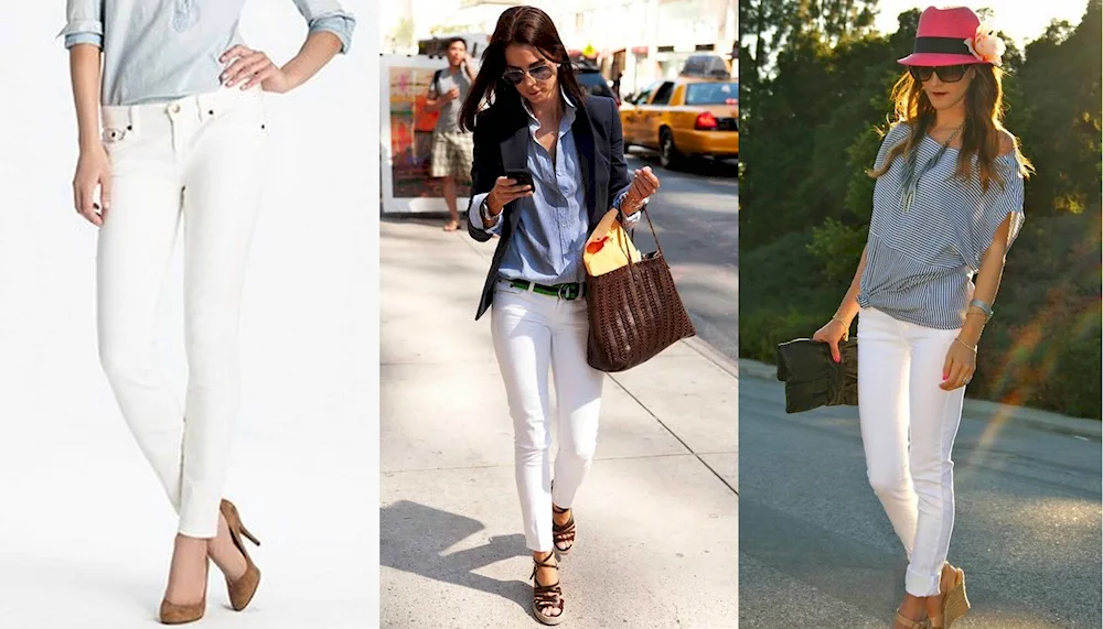 White jeans for women