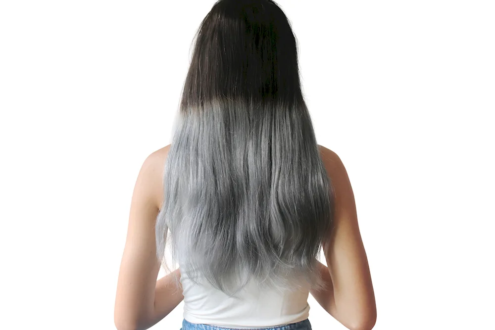 White hair ends