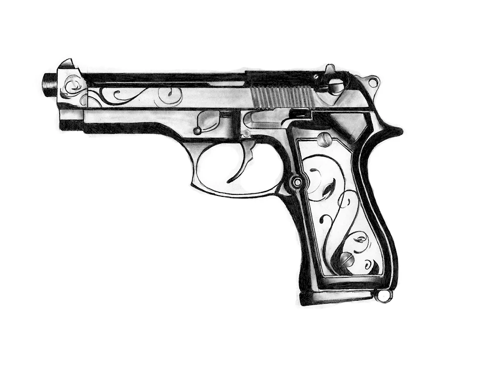 Beretta 92 drawing