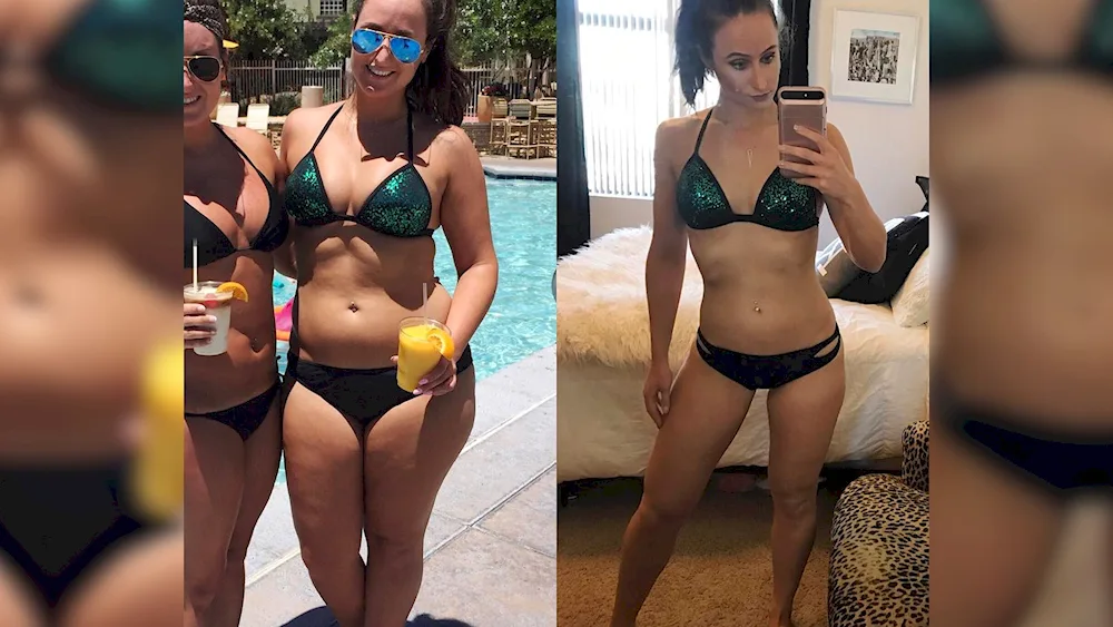 Slimming before and after