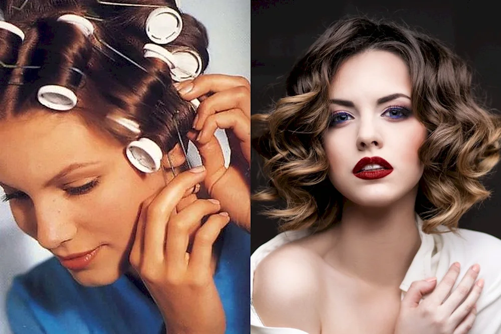 Hair curls hairstyle