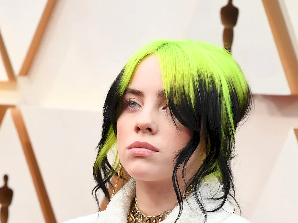 Girl with turquoise hair