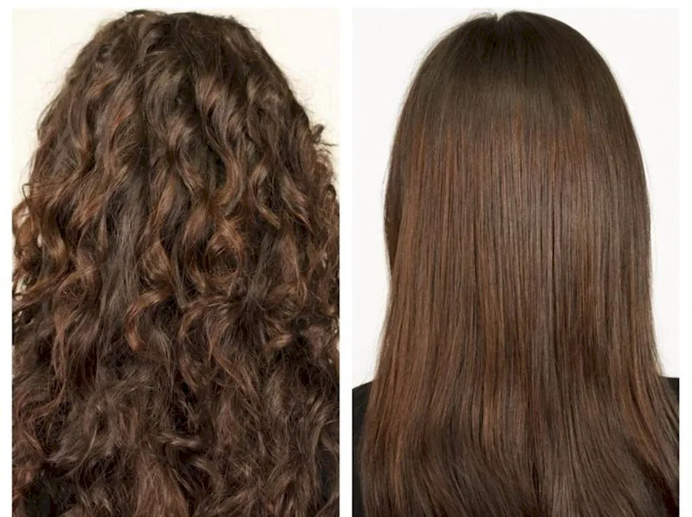 Keratin straightened cascade
