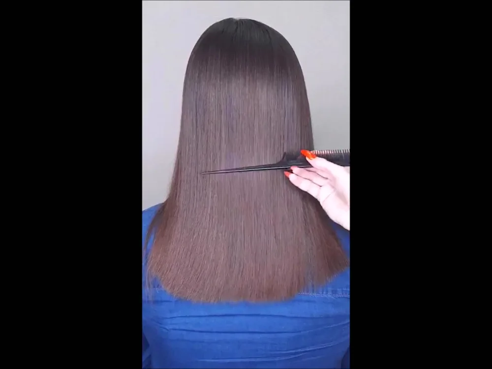 Long bob straight cut
