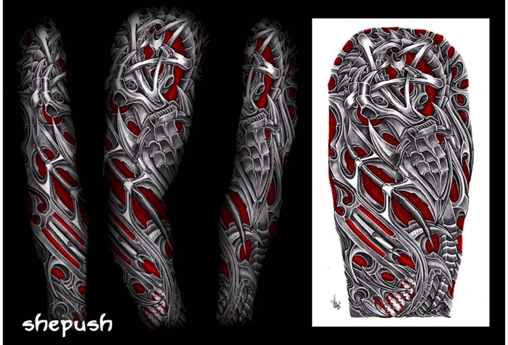 Armour sleeve tattoo