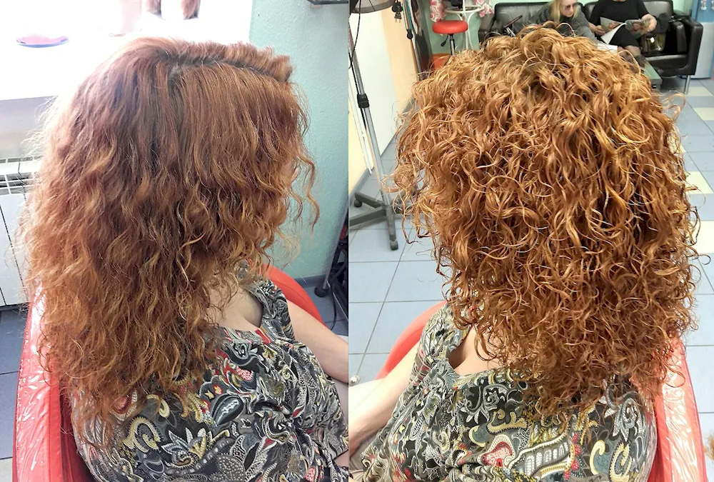 Bio curl on red hair