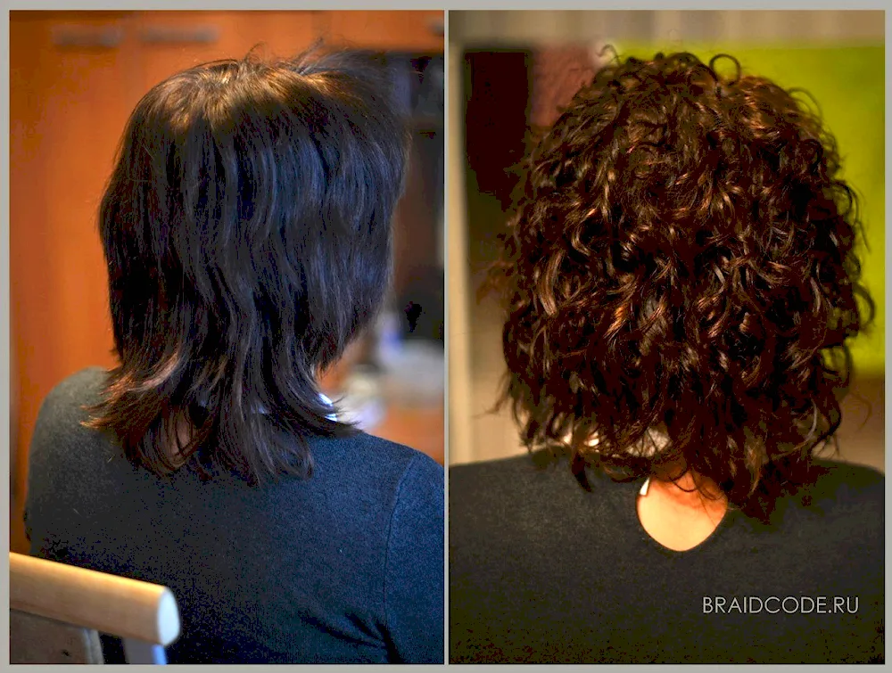 Fuette haircut on curly hair