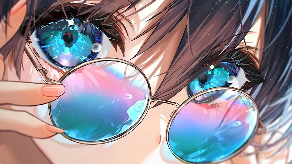 Turquoise eyes anime