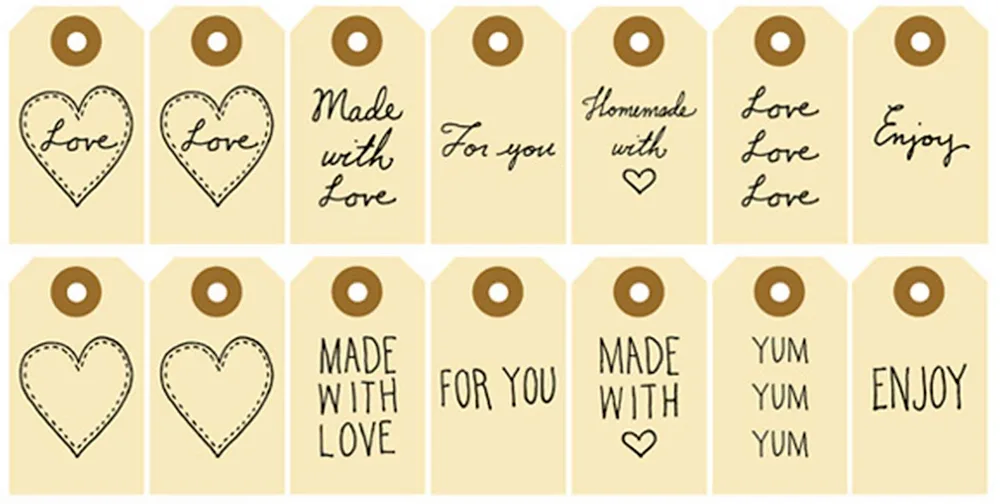 Beautiful labels for gift