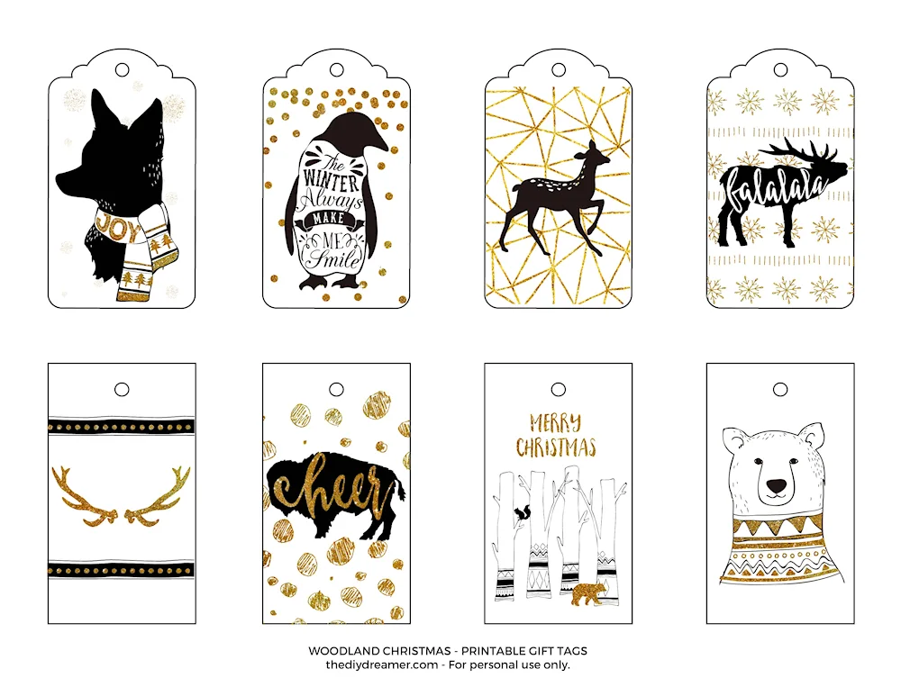 Gift tags for new year