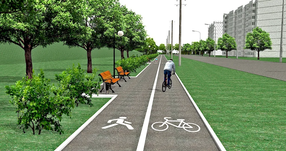 Bittsevsky park bicycle lane